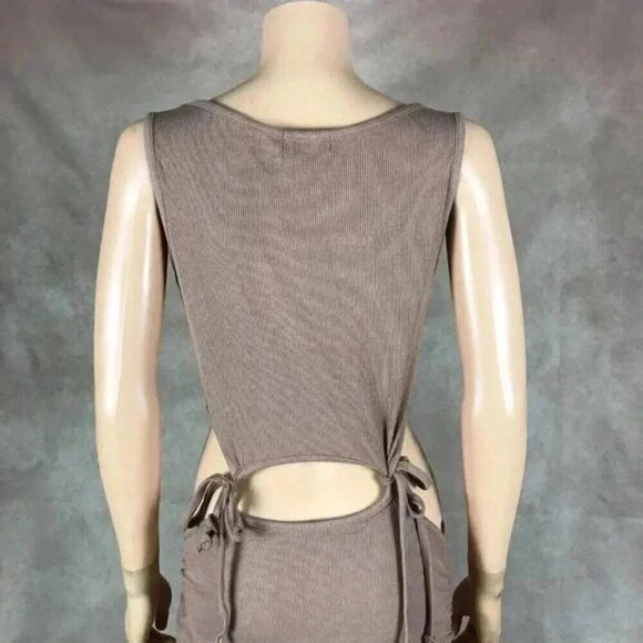 Cut-Out Waist Ruched Bodycon Dress NEW Size Large - Picture 11 of 11